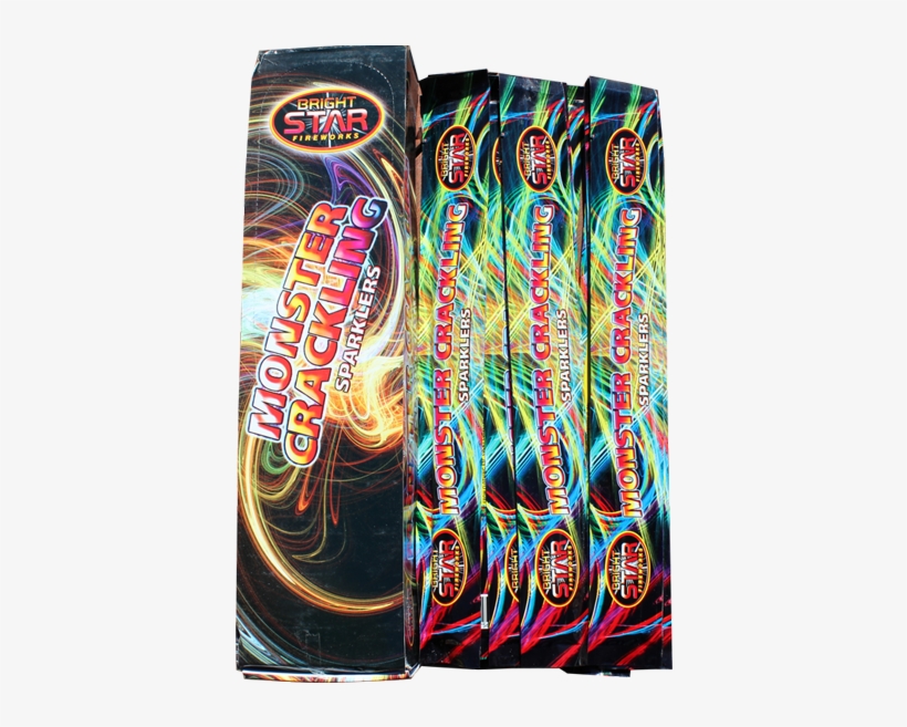 Monster Crackling Sparklers - 20 Monster Golden Sparklers – 35cm – ( 5 Packs, transparent png #1158708