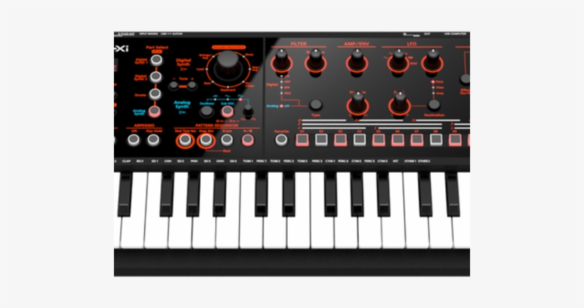 Digital Synth Mixed With Samples Charlie Kew - Roland Jd-xi Analog/digital 37-key Synth, transparent png #1158779