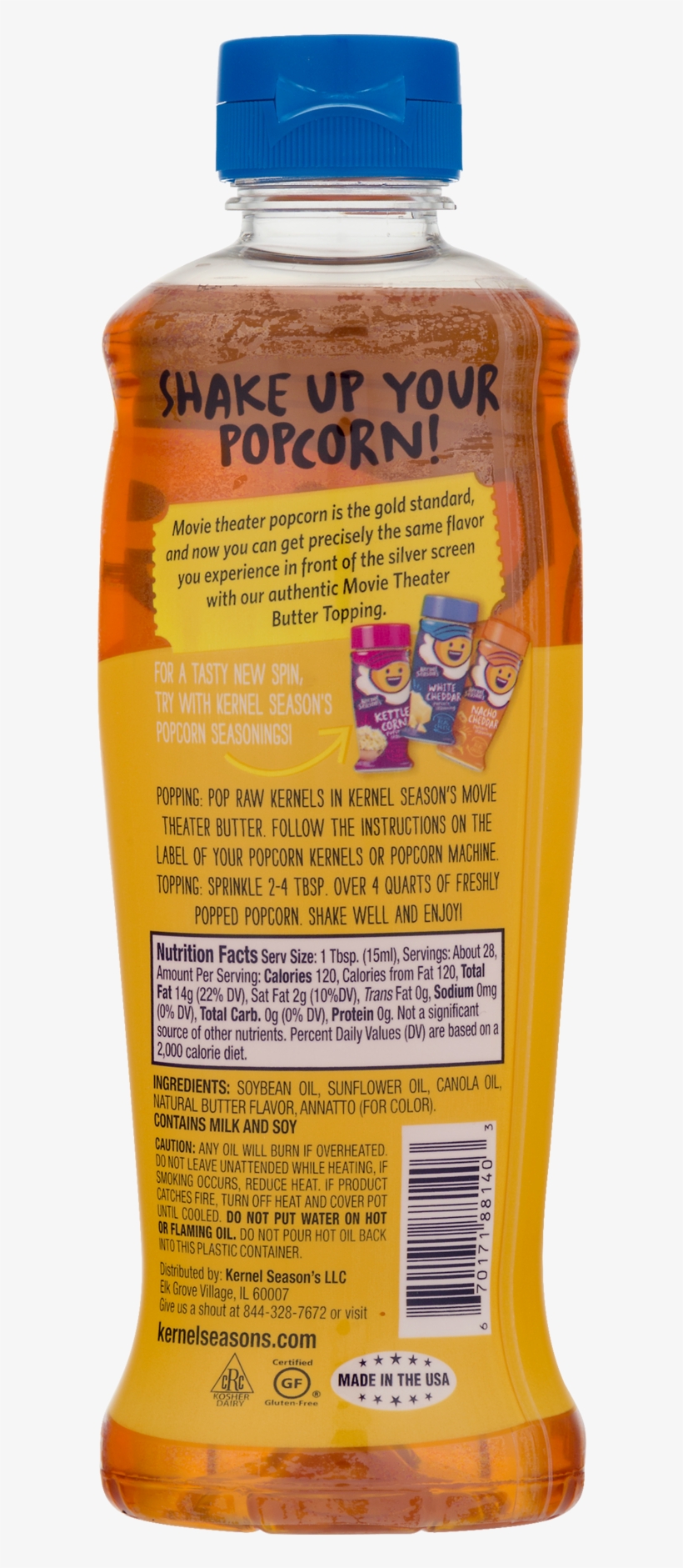 Kernel Season's Movie Theater Butter Popping Oil, transparent png #1159503