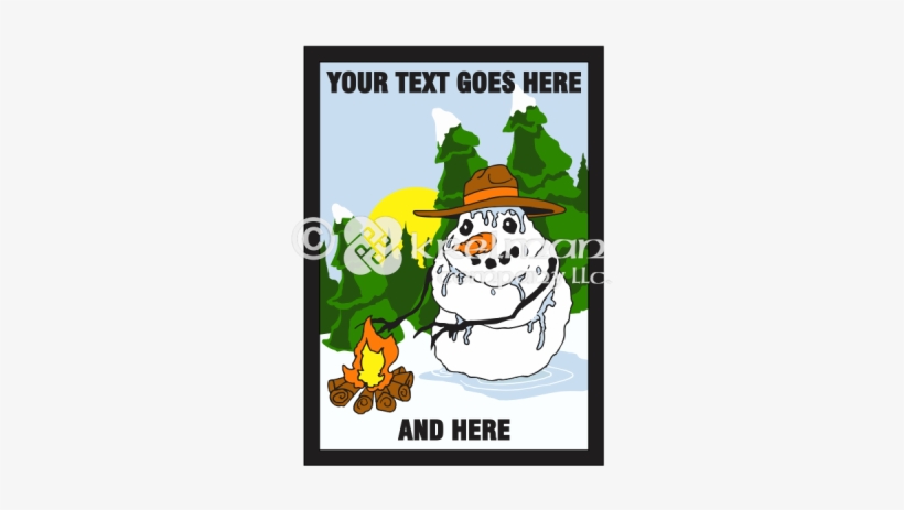 K1809 Snowman By The Fire - Fire, transparent png #1160195