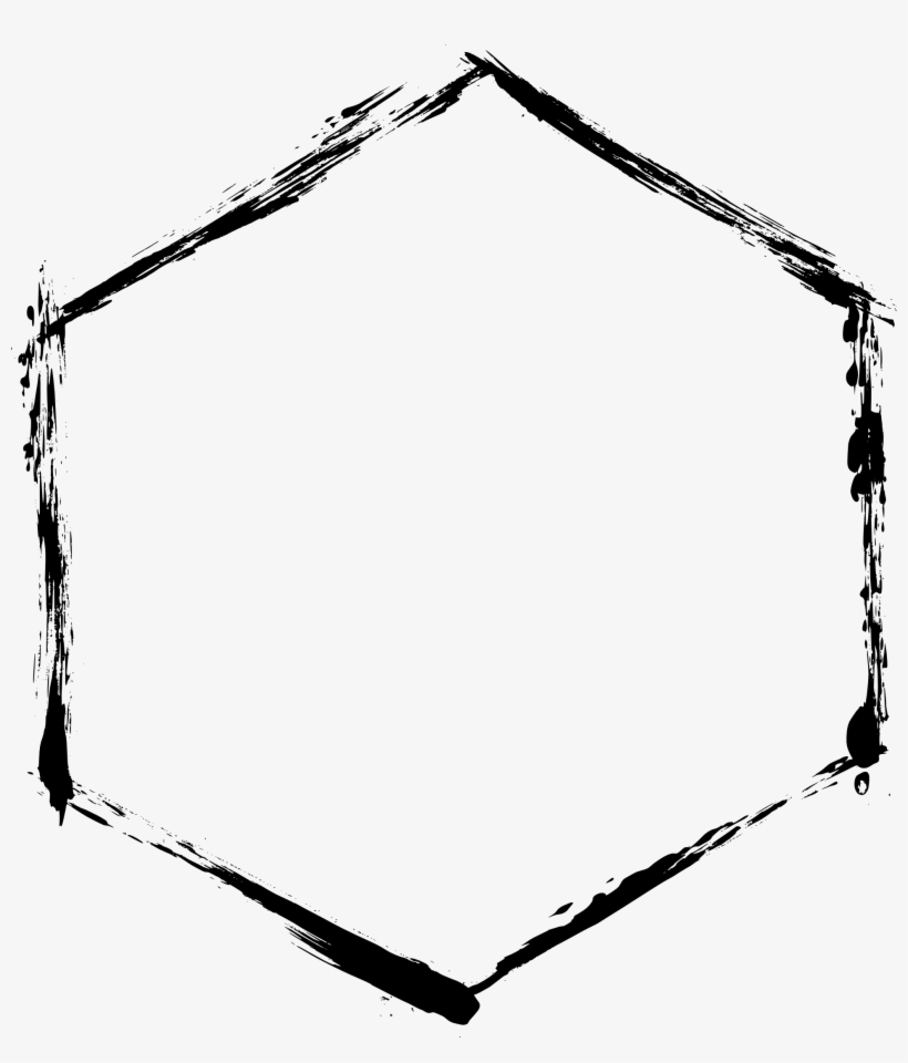 Freetoedit Remixit Frame Grunge Pattern Shape Hexagon - Png Hexagon Frame, transparent png #1160196