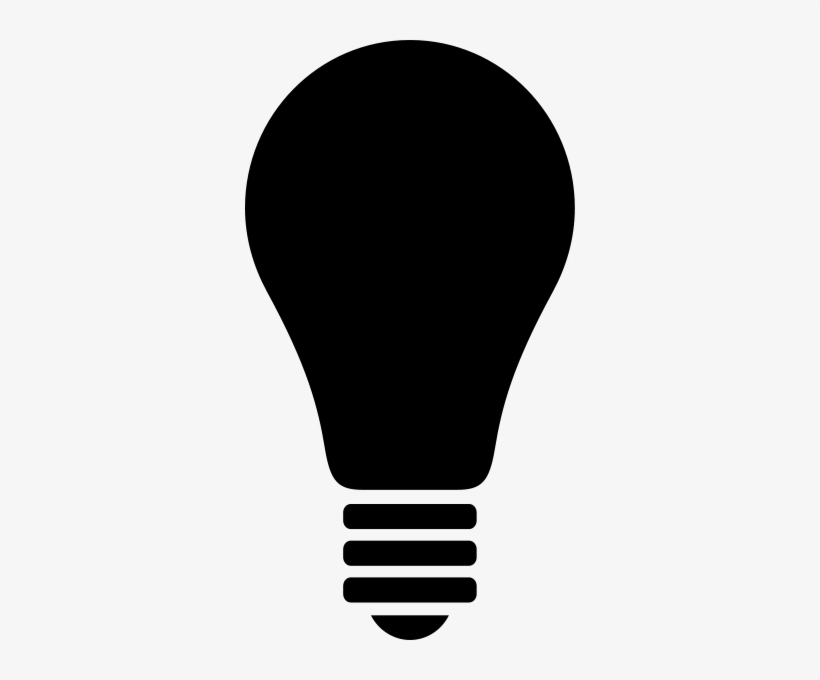 Light Bulb Drawing Transparent Png - Light Clipart Black, transparent png #1160214