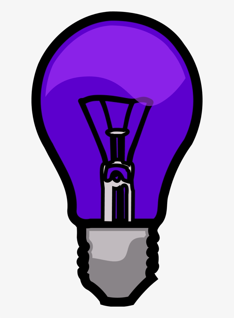 Light Bulb Clipart Purple - Png Idea Light Bulb Clip Art, transparent png #1160325