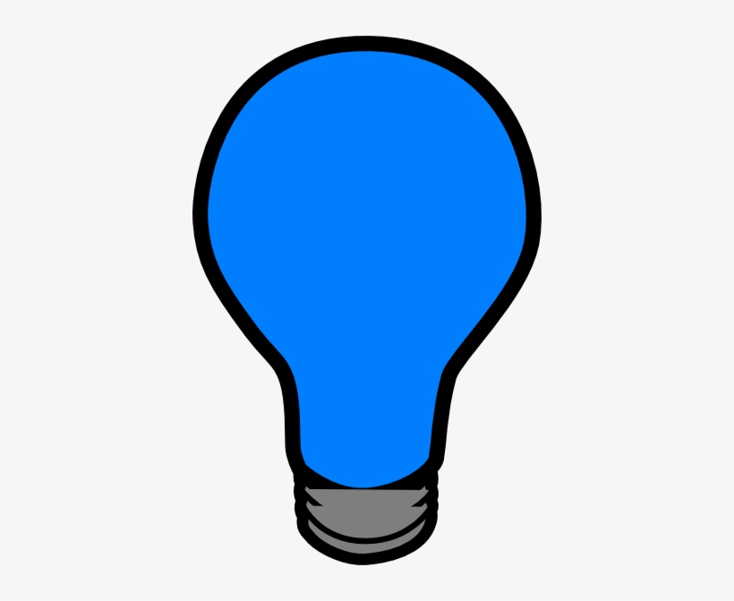 Blue Lightbulb Svg Clip Arts 390 X 592 Px, transparent png #1160615