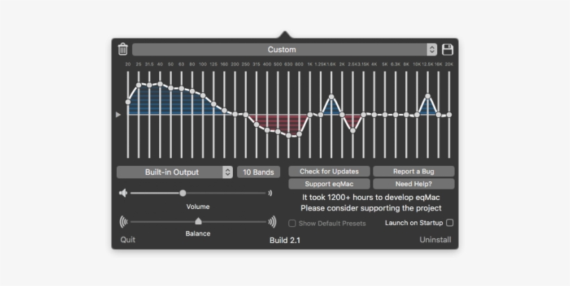 This Open Source Project Puts A Widget In Your Menu - Eqmac2 31 Band Presets, transparent png #1161111