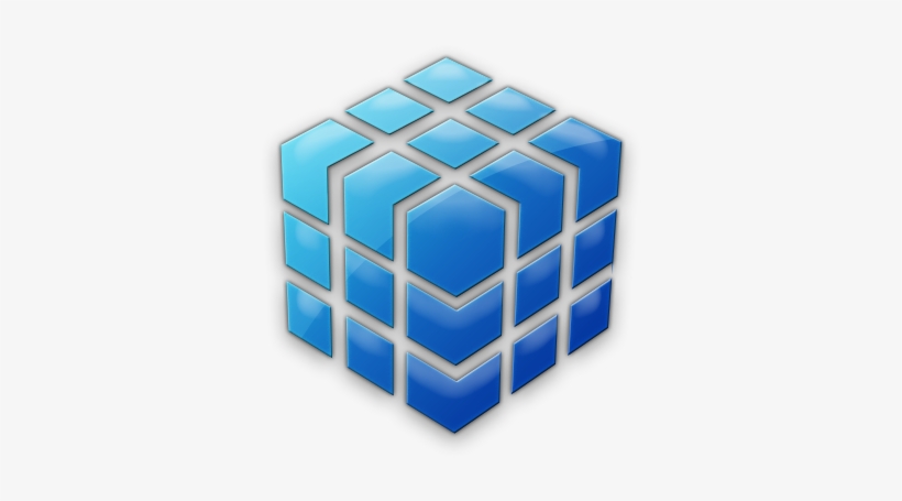 017842 Blue Jelly Icon Symbols Shapes Cube - 3d Cube Icon Png, transparent png #1161140