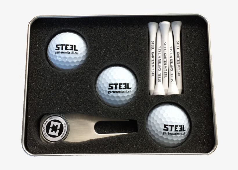 Three Ball Golf Gift Set Personalised Logo - Personalised Golf Gifts, transparent png #1161583