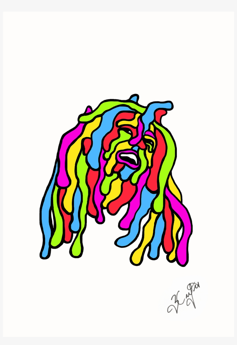 Slime Bob Marley A3 Print - Clip Art, transparent png #1162081