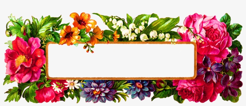 Digital Flower Frame - Flower Photo Frame Design Png, transparent png #1162414