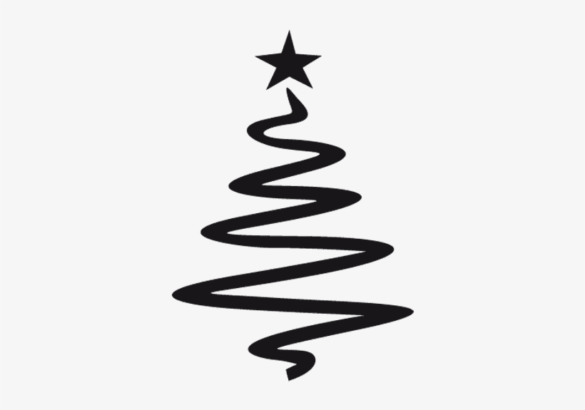 Árbol De Navidad Que Ya Avanza La Llegada De La Misma - Silueta Pino Navideño Png, transparent png #1162489