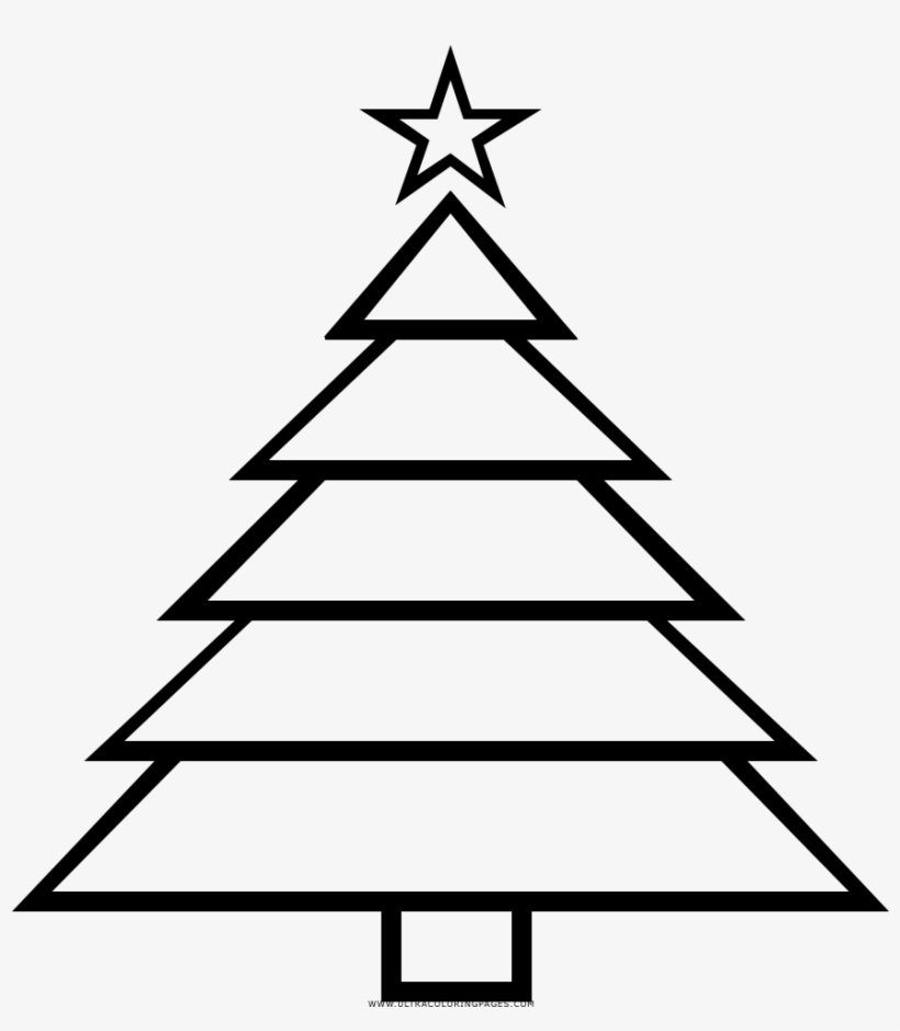 Dibujo De Árbol De Navidad Para Colorear - Christmas Dot To Dot Easy, transparent png #1162532