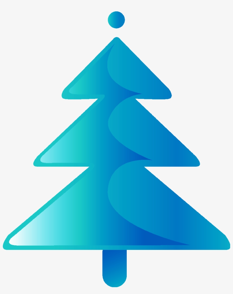Árbol De Navidad - Blue And White Christmas Tree Clipart, transparent png #1162533