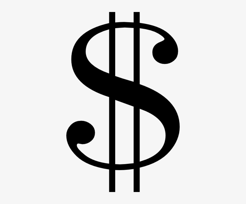 Black Dollar Sign Clip Art At Clker - Money Symbol Clip Art, transparent png #1163172