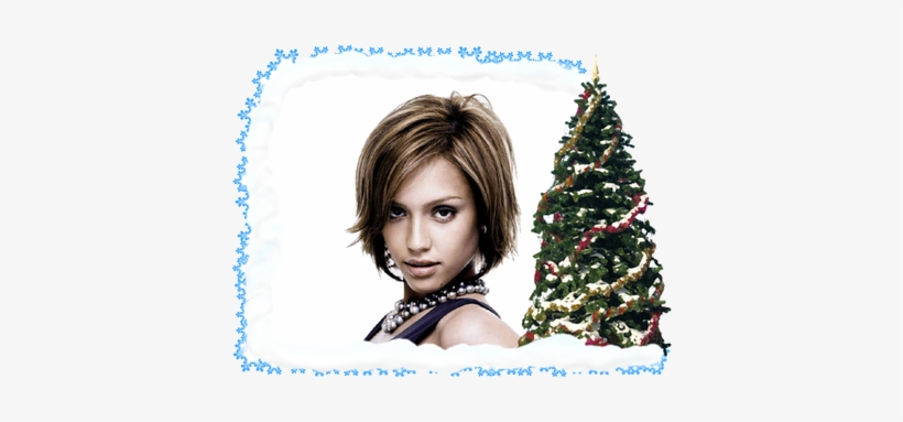 Arbol De Navidad Beige - Jessica Alba With Short Hair, transparent png #1163177