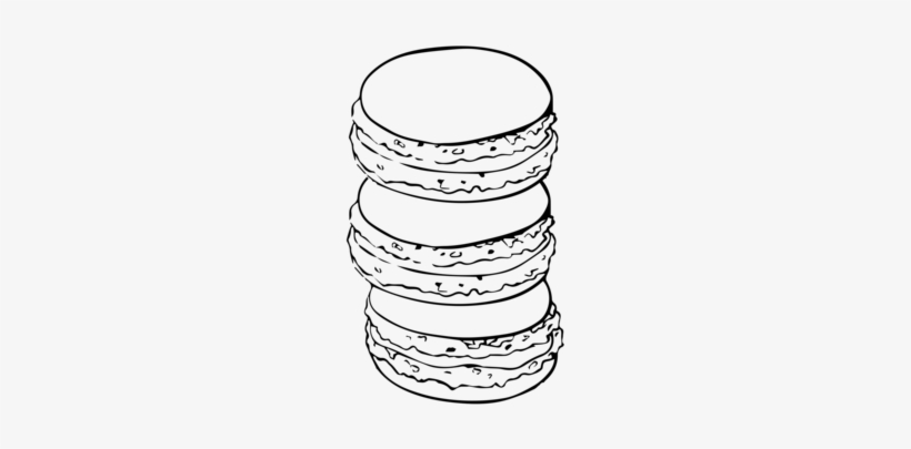 Macarons - Macaron Drawing Black And White, transparent png #1163228