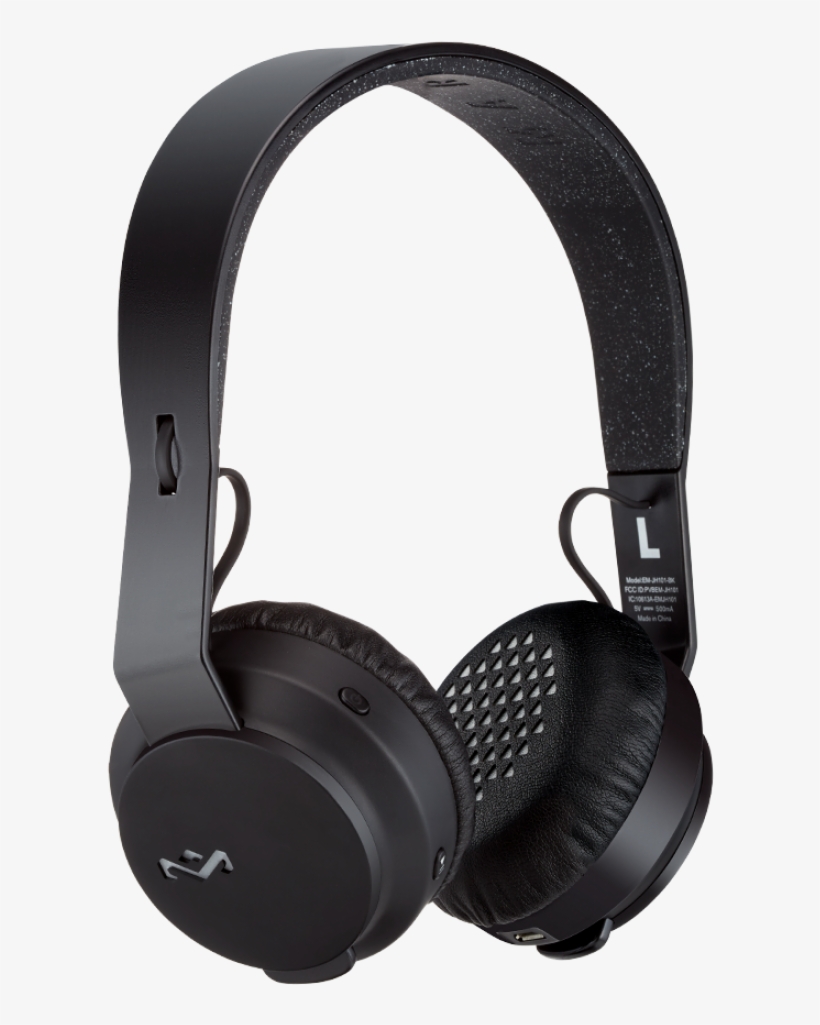 Rebel Bt On-ear Headphones - House Of Marley Rebel - Black Bluetooth Headphones, transparent png #1163989