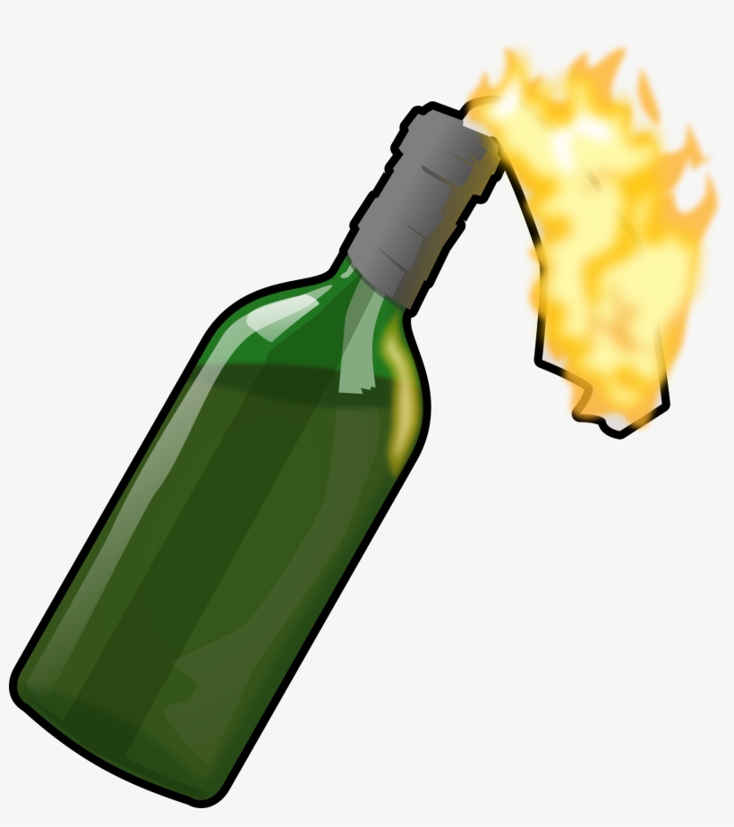 Flame Molotov Cocktail, Bottle, Explosive, Fire, Flame - Molotov Cocktail Clipart, transparent png #1164125