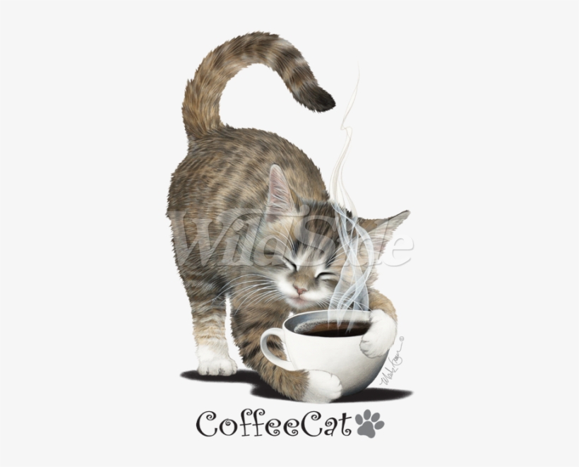 Coffee Cat With Paw Print - Cat, transparent png #1164392