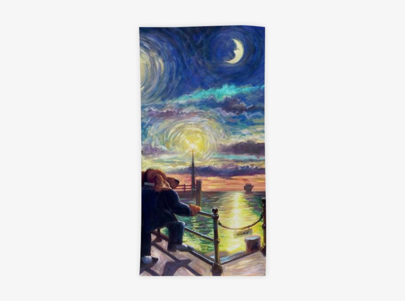 Towel - Bon Voyage - Lonely Dog Painting, transparent png #1164658
