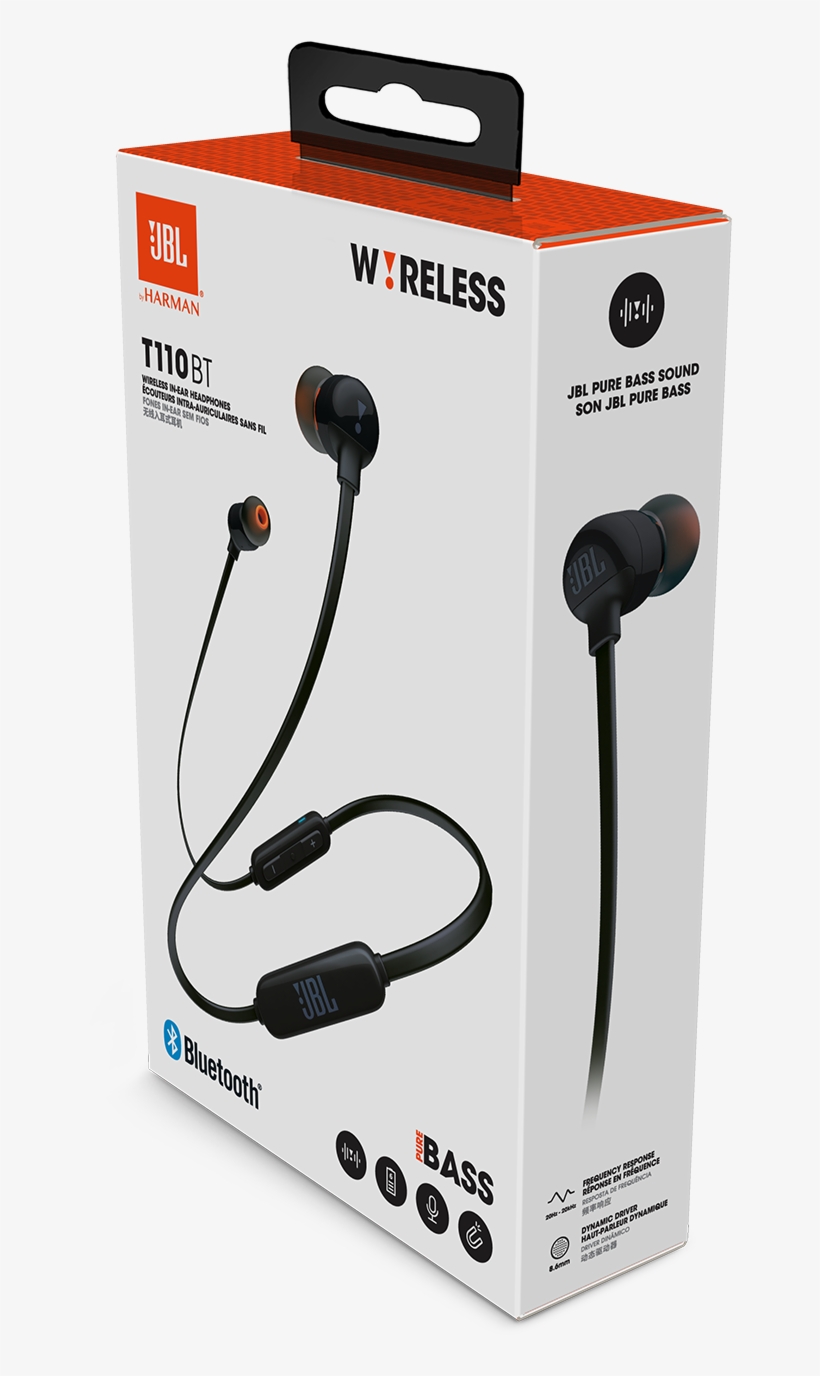 Manuals & Downloads - Jbl T110 In-ear Earphones With Mic (black), transparent png #1164700