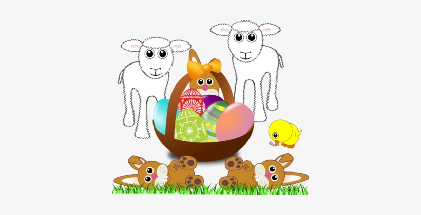 Sheep Easter Bunny Rabbit Egg - Easter Journal 7x10 Notebook With Lined Pages: Fun, transparent png #1164774