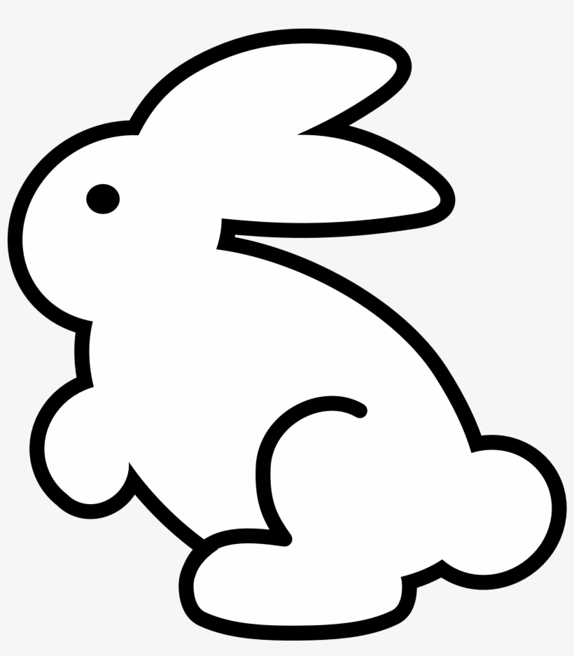 Clip Art Black And White Rabbit - White Rabbit Silhouette Png, transparent png #1164830
