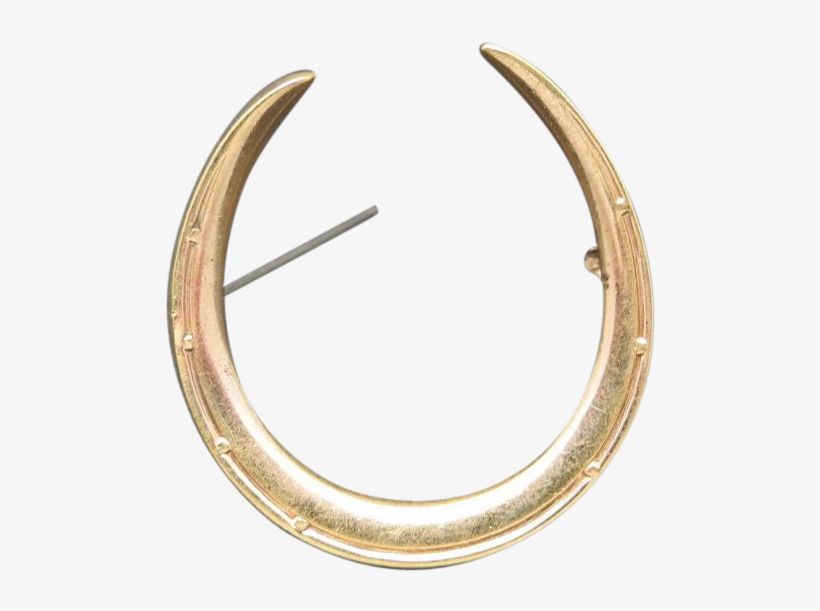 Horseshoe Pin Gold Plated Circa - Circle, transparent png #1165336