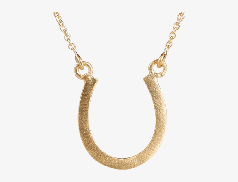 Necklace With Horseshoe In Gold Plated Silver - Nut And Bolt Necklace, transparent png #1165409