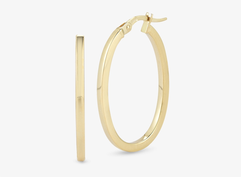 Roberto Coin Perfect Gold Hoops™ 18k Yellow Gold - Body Jewelry, transparent png #1165718