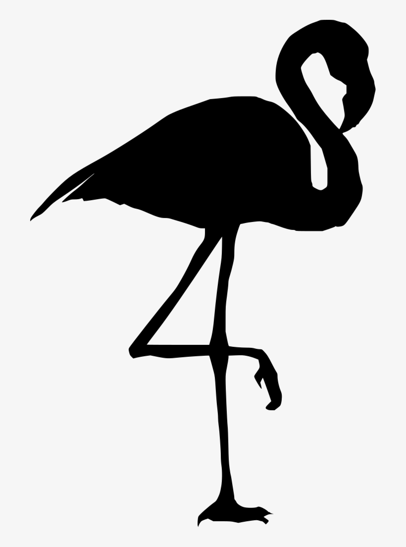 Black And White Flamingo Clipart 5 By Larry - Flamingo Clipart Black, transparent png #1166040
