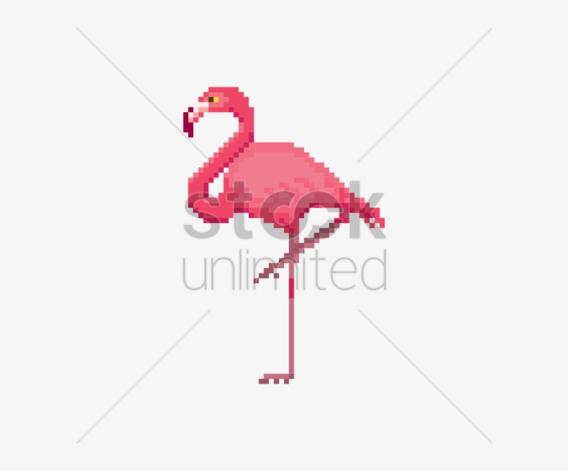 Pixelated Flamingo Clipart Flamingo Pixel Art Clip - Flamingo Pixel Art, transparent png #1166133