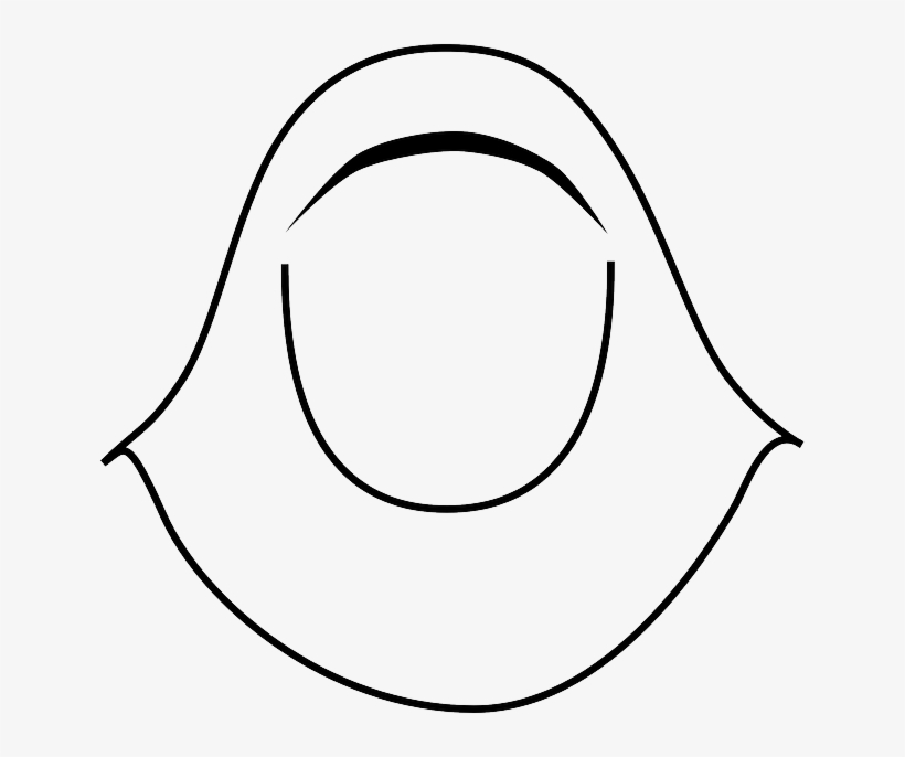 Head, Icon, Outline, Drawing, Woman, Girl, Cartoon - Hijab Clip Art, transparent png #1166431