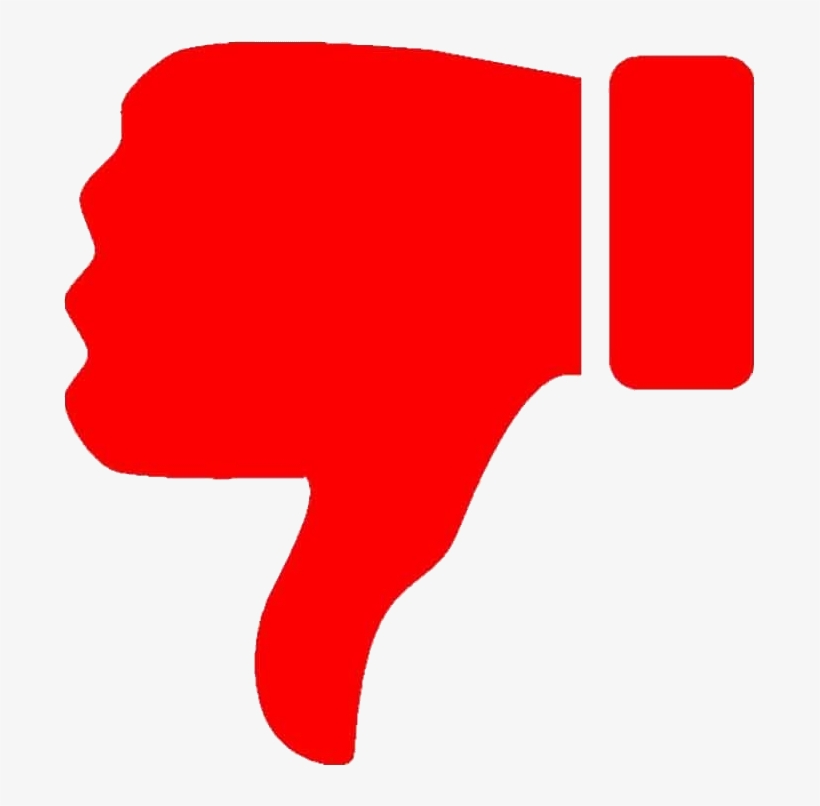 Dislike Png - Red Thumbs Down Png, transparent png #1166709
