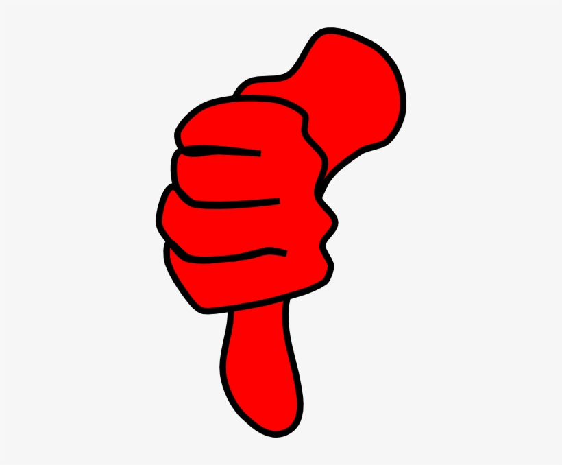 Dislike Cliparts - Red Thumb Down Png, transparent png #1166915