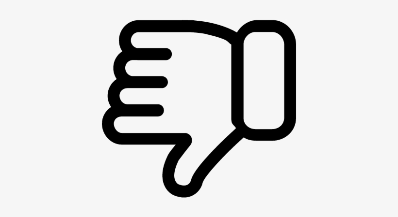 Dislike Vector - Thumb Signal, transparent png #1166960