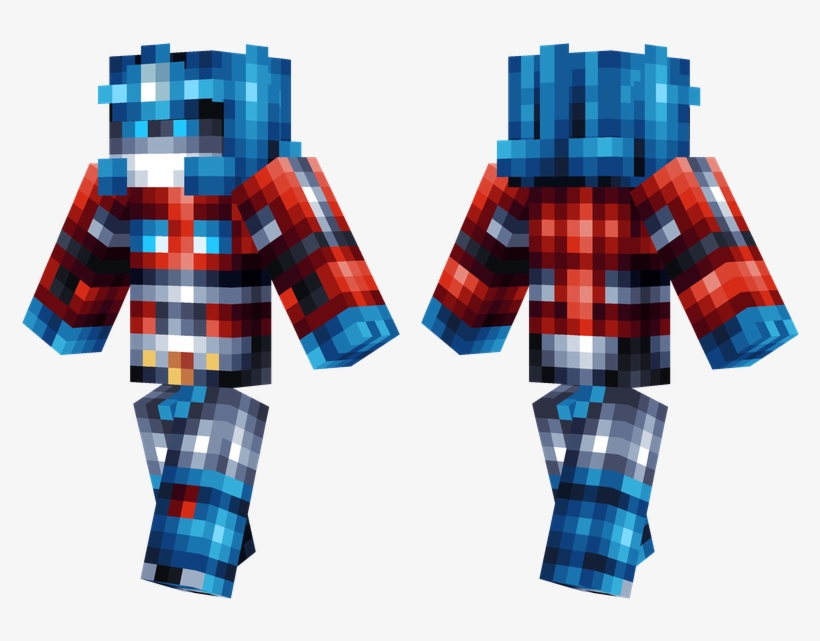 Optimus Prime - Optimus Prime Minecraft Skin, transparent png #1168591