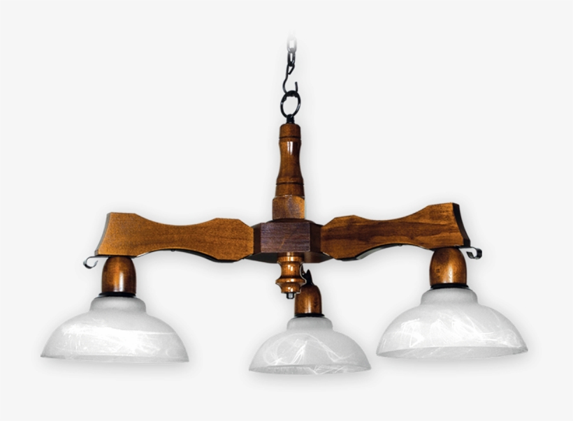 Araña Colgante De Madera Rustica Nogal Murano Bombe - Wood, transparent png #1168666