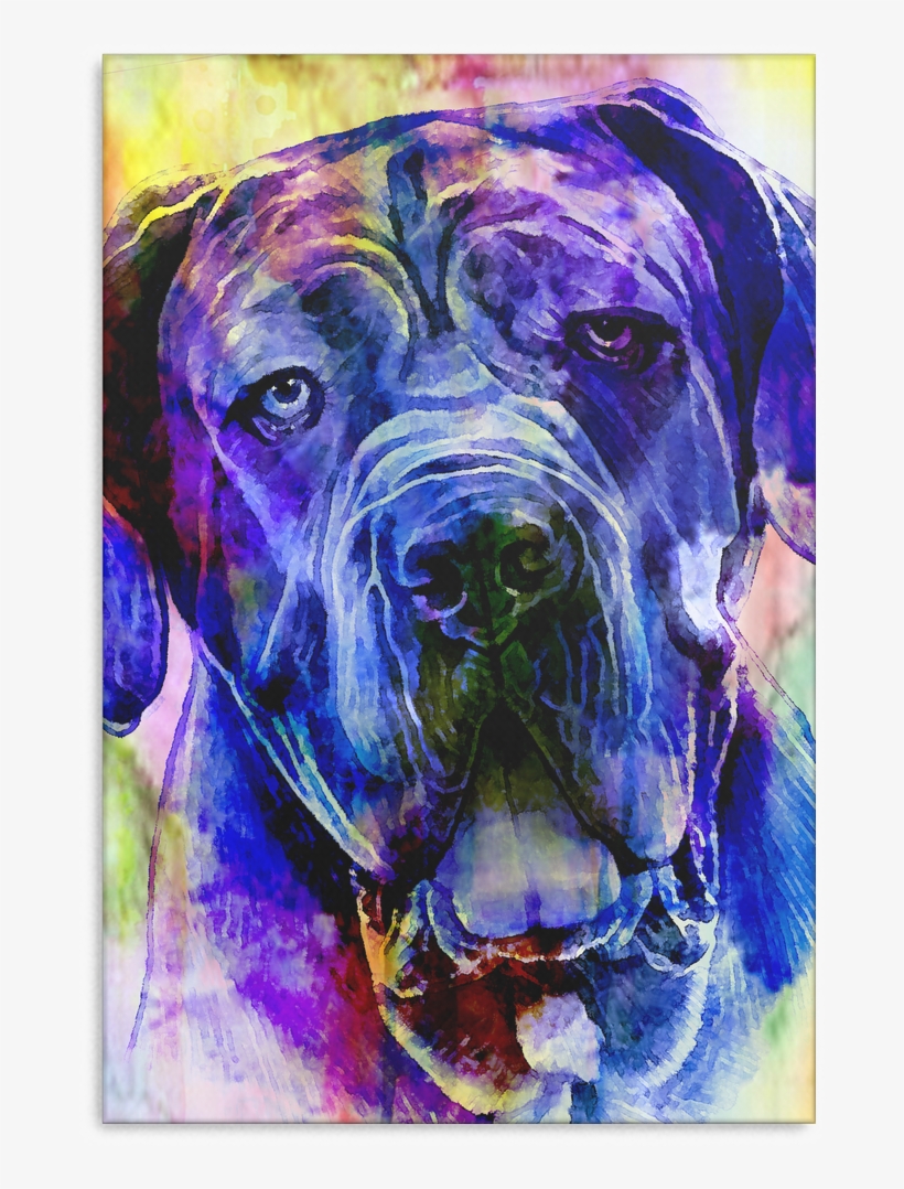 Neapolitan Mastiff Canvas P83 - Great Dane, transparent png #1169021