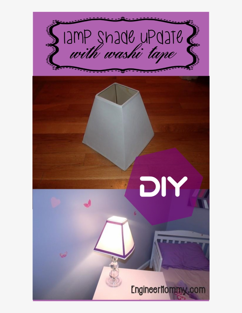 Add Washi Tape To Lamp Shade - Lampshade, transparent png #1169112
