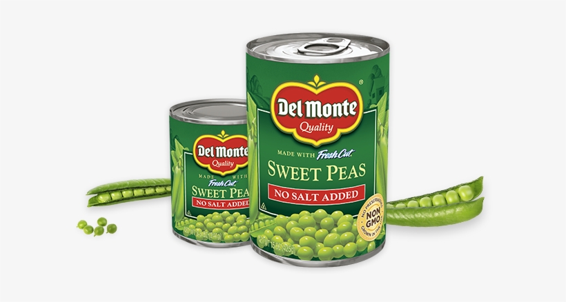 No Salt Added - Del Monte Sweet Peas 15 Oz. Can, transparent png #1169230