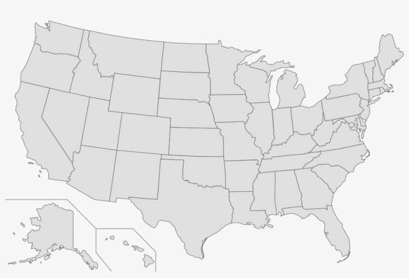 Best Photos Of Editable Blank Us - Us State Map Blank Wikipedia, transparent png #1169254
