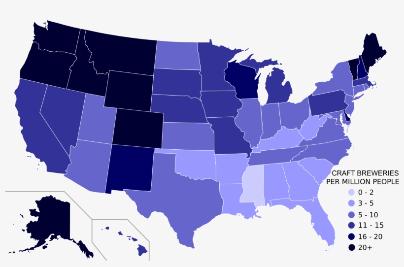 List Of Breweries In The United States List Map All - States By Gdp Per Capita, transparent png #1169819