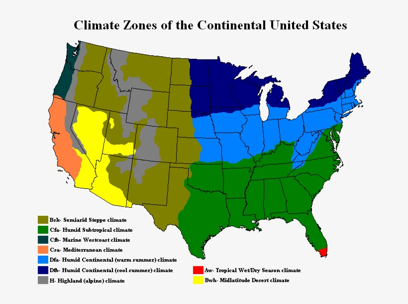 19 Maps That Prove South Florida Is Not Really The - Climate Zones Usa, transparent png #1169934