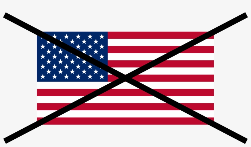 Flag Of The United States Crossed Out - Us Flag Crossed Out, transparent png #1170013