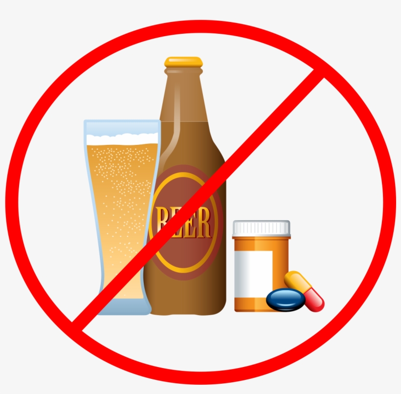 Sedatives And Alcohol Crossed Out - Beer Bottle Crossed Out, transparent png #1170017