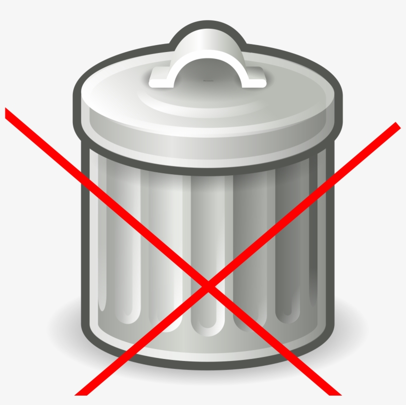 Open - Rubbish Bin Crossed Out, transparent png #1170153