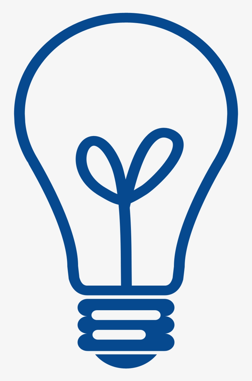 Lamp Bulb Png Simple - Light Bulb Blue Vector, transparent png #1170317