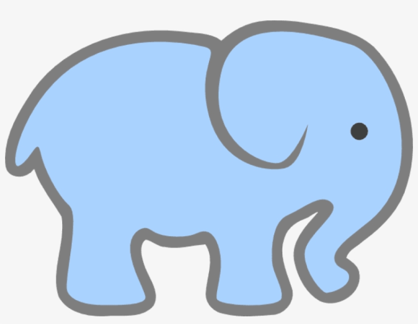 Collection Of Blue Elephant Cliparts - Baby Elephant Clip Art, transparent png #1170636