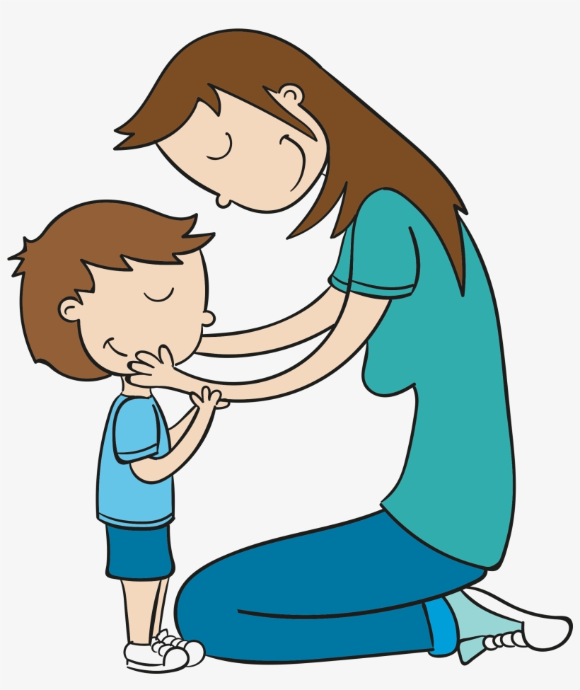 Hand Drawn Cartoon Mother And Child Decoration Vector - Kid 5 Steps To Problem Solving, transparent png #1170920