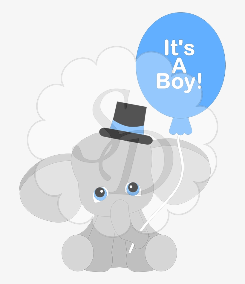 Its A Girl Clipart Elephant - Its A Boy Elephant, transparent png #1171000